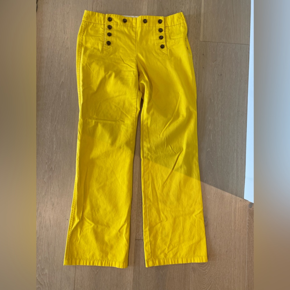 JCrew sailor pants size 4 bright yellow